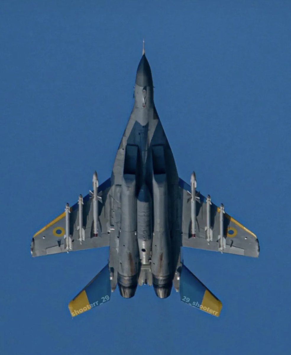 The underside of a UAF MiG 29AS from the 114th tactical aviation brigade 
November 2025