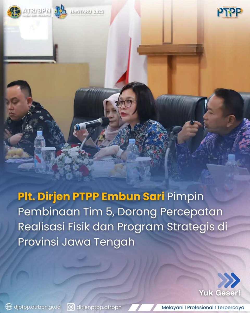 KANTAHKABKUDUS's tweet photo. Semarang - Direktorat Jenderal Pengadaan Tanah dan Pengembangan Pertanahan (Ditjen PTPP), Kementerian ATR/BPN, menggelar acara Pembinaan Pelaksanaan Tugas dan Fungsi Kantor Wilayah BPN dan Kantor Pertanahan Tahun 2025. Acara ini dipimpin oleh Pejabat Pembina Tim 5,
#sobatptpp https://t.co/uaNjKdWlon