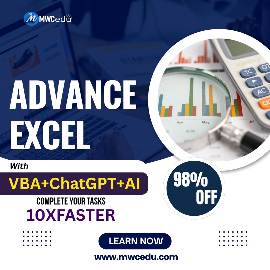 DigitalRak59619's tweet image. ABVANCE EXCEL COURSE
mwcedu.com/courses/advanc…
#advanceexcelcoursewithcertificate #advanceexcelfreecourse #advancedexcelcoursefreewithcertificate #advancedexcelinkhanna #advancedexcelformulalists  #advancedonlinefree #advancedexcelcourswwithVBA #advanceexcelcoursewithAI