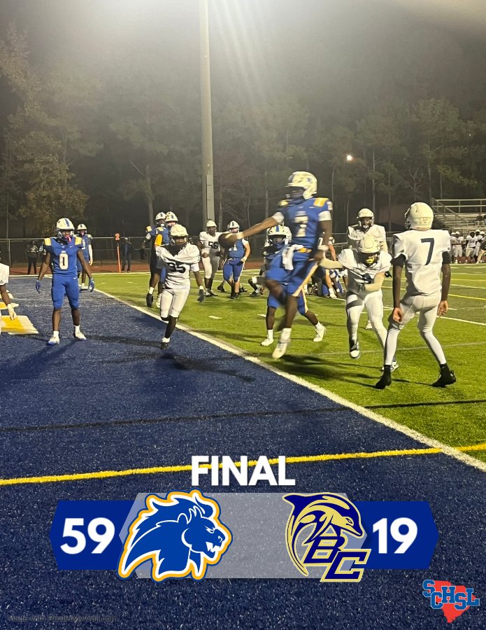Lions knock off Battery Creek in this evening's 3-A opening round playoff matchup at Heniford Field. Tremendous showing tonight gentlemen!

On to Round 2! Next Friday, Orangeburg-Wilkinson will be in town. Kickoff is scheduled for 7:30 pm. Come out &amp; support our Lions!