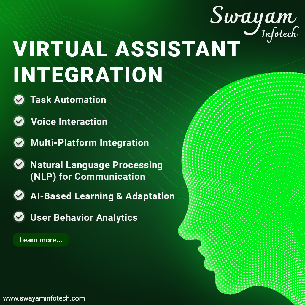 swayaminfotech's tweet image. 🚀  Explore our AI-powered Virtual Assistant Services for all industries and boost engagement 📊, streamline operations, and personalize experiences 🎯. 
.
#AI #VirtualAssistants #TaskAutomation #Innovation #Productivity #Websitedevelopment #App #ConversationalAI #swayaminfotech