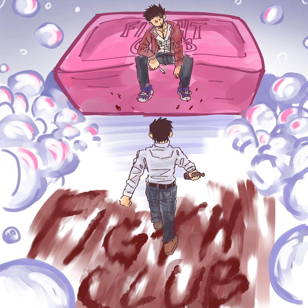 Demonhonho's tweet image. I just finished watching Fight Club, it's amazing and it's the gayest movie I've ever seen. 
#fightclub #fightc