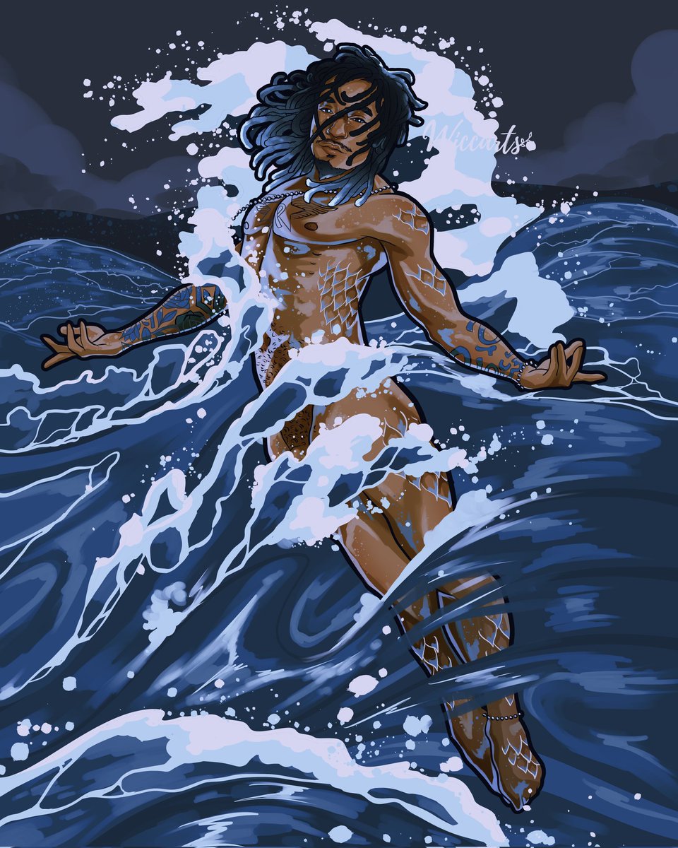 wiccarts's tweet photo. Siren 
#commissions #art #seawitch #witchyart #gayart https://t.co/2iXOLITvzD