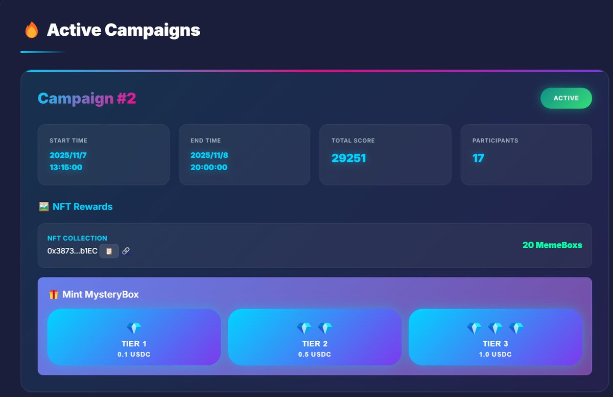 memebox_cc's tweet image. We have added 10 MemeBoxNFTS to the second phase of the MemeBox event. 
We are very grateful for the active participation of all our partners.
#x402 #MemeBox #Base