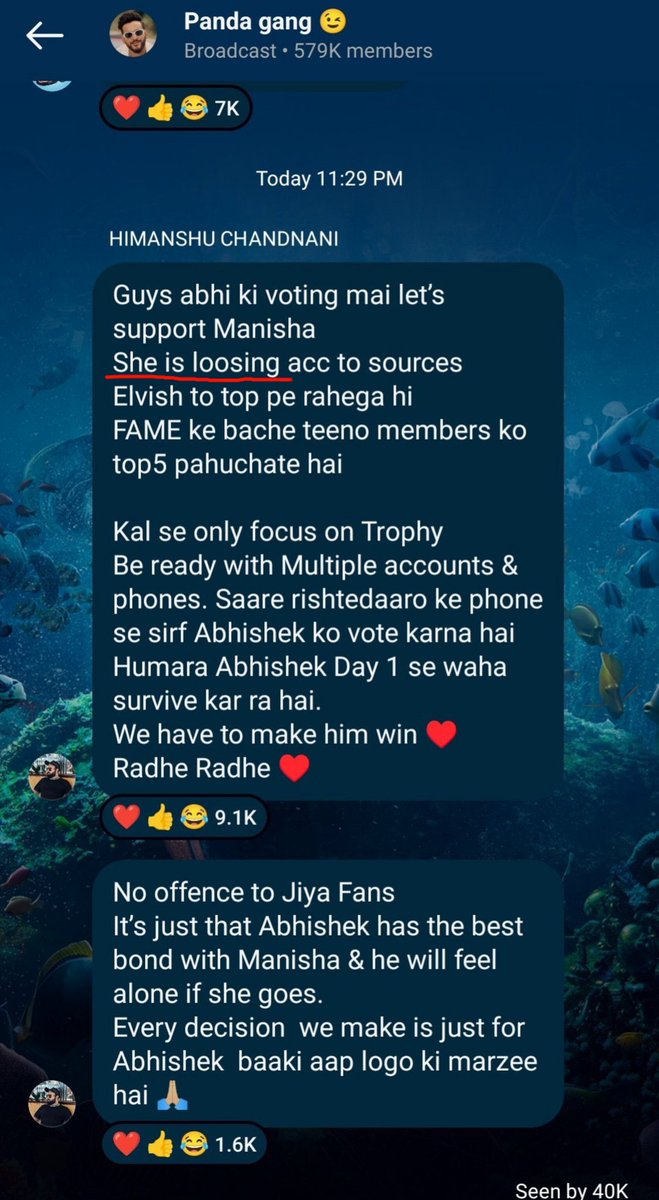 <a href="/Nahyan_here/">𝑵𝒂𝒉𝒚𝒂𝒏</a> But people still remember how dogla Fukra had to BEG vote for his non deserving sis Manisha cz his sis was unable to beat  Jiya in voting 😌
