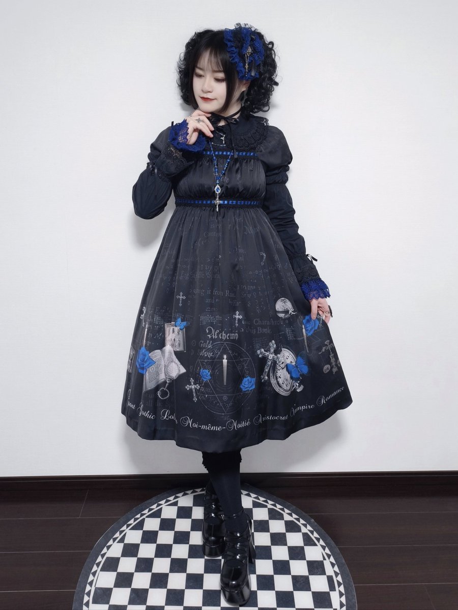 moitieアルケミープリントロングワンピース アルケミー グラフィック T