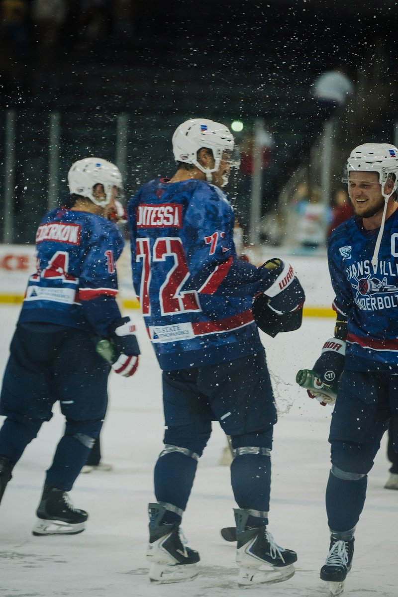 evvthunderbolts's tweet image. Hear from Tonight’s First Star of the Game presented by Indiana National Guard Derek Contessa after a 2-1 win over the Huntsville Havoc!

#LetsGoBolts | #WhoseHouse