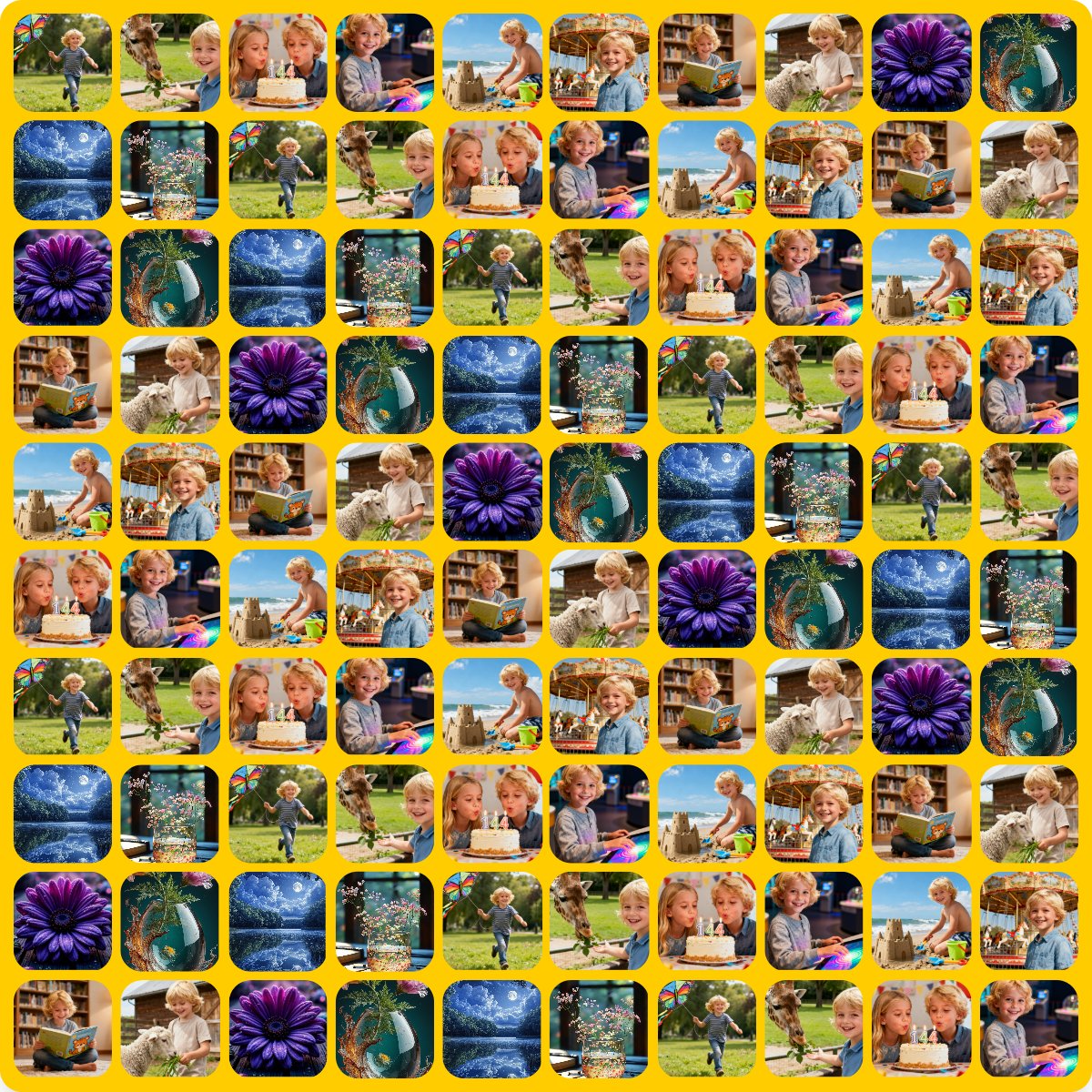 collaigo's tweet image. 100 photos collage made by collaigo.com