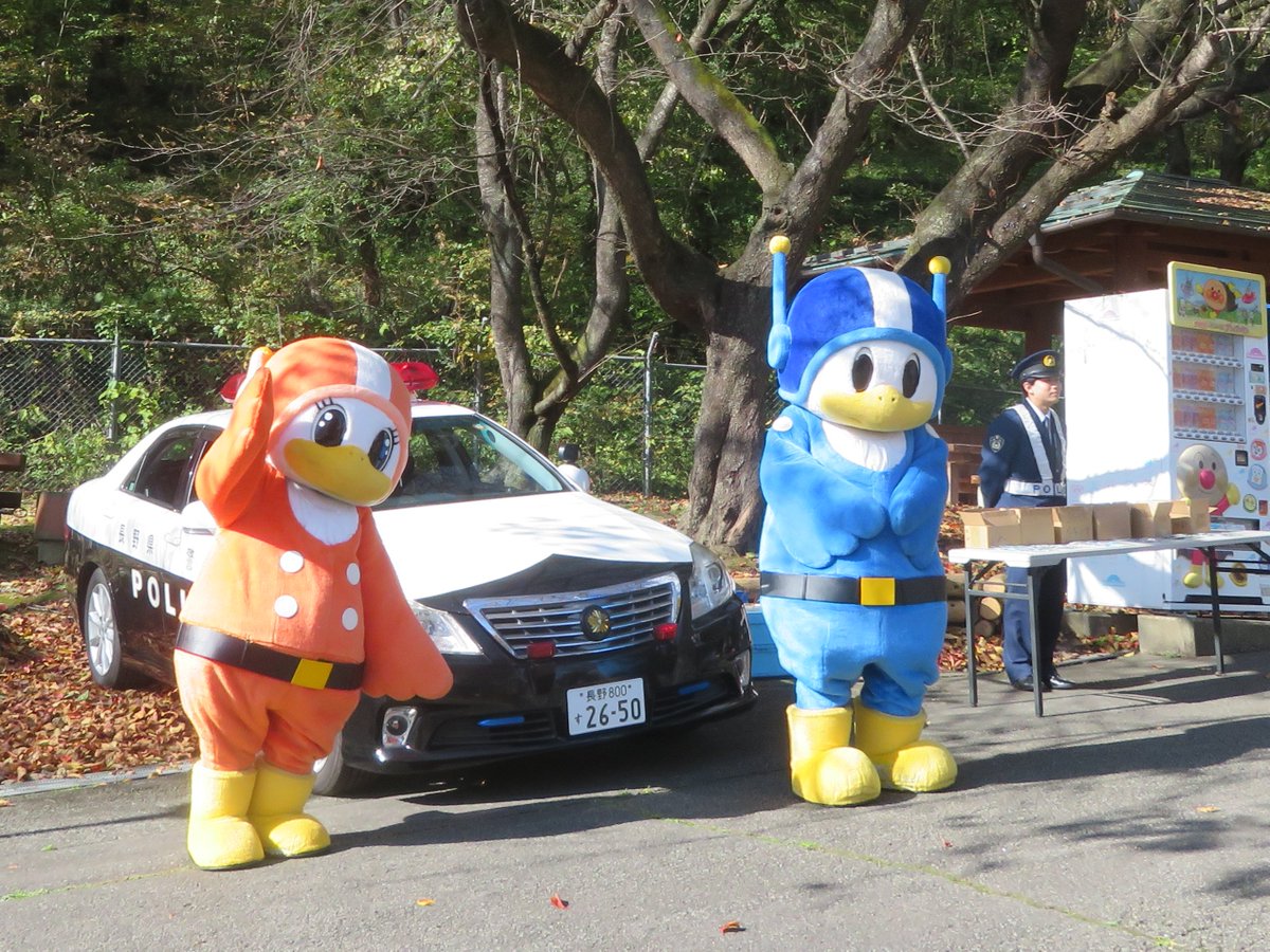 本日 ＃長野県警交通部動物 による交通事故抑止の啓発活動に ＃ライポ
