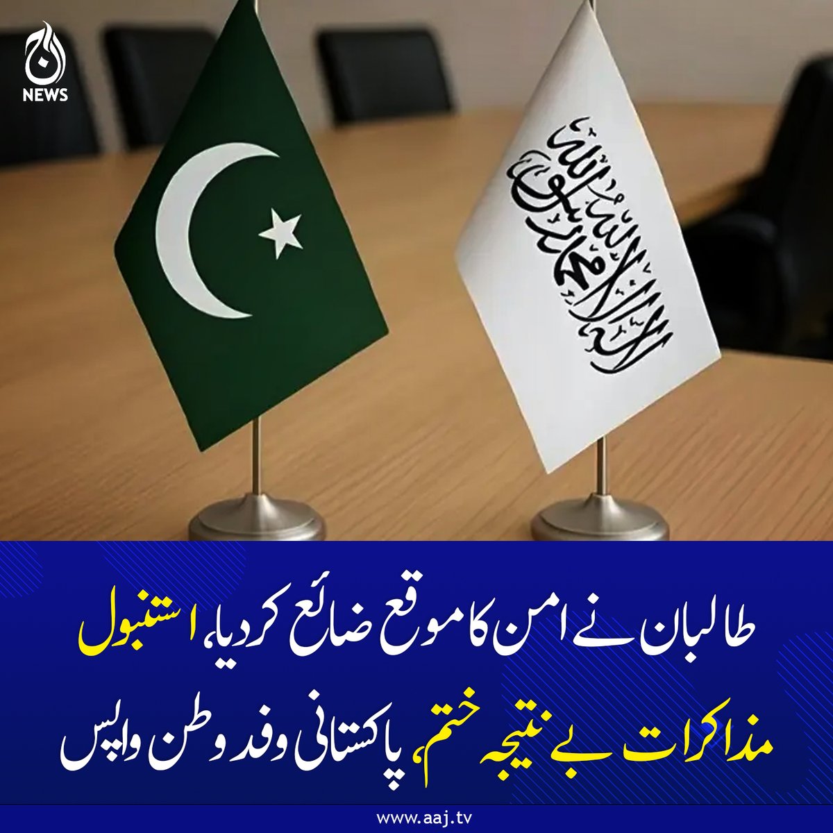 Aaj_Urdu's tweet image. مذاکرات کے دوران پاکستان نے دہشت گردی سے متعلق ناقابلِ تردید شواہد اور اپنے مطالبات ثالثوں کے سپرد کیے

مزید پڑھیے :aaj.tv/news/30491289/
#Taliban #IstanbulTalks #PeaceProcess #Pakistan #AajNews #fblifestyle