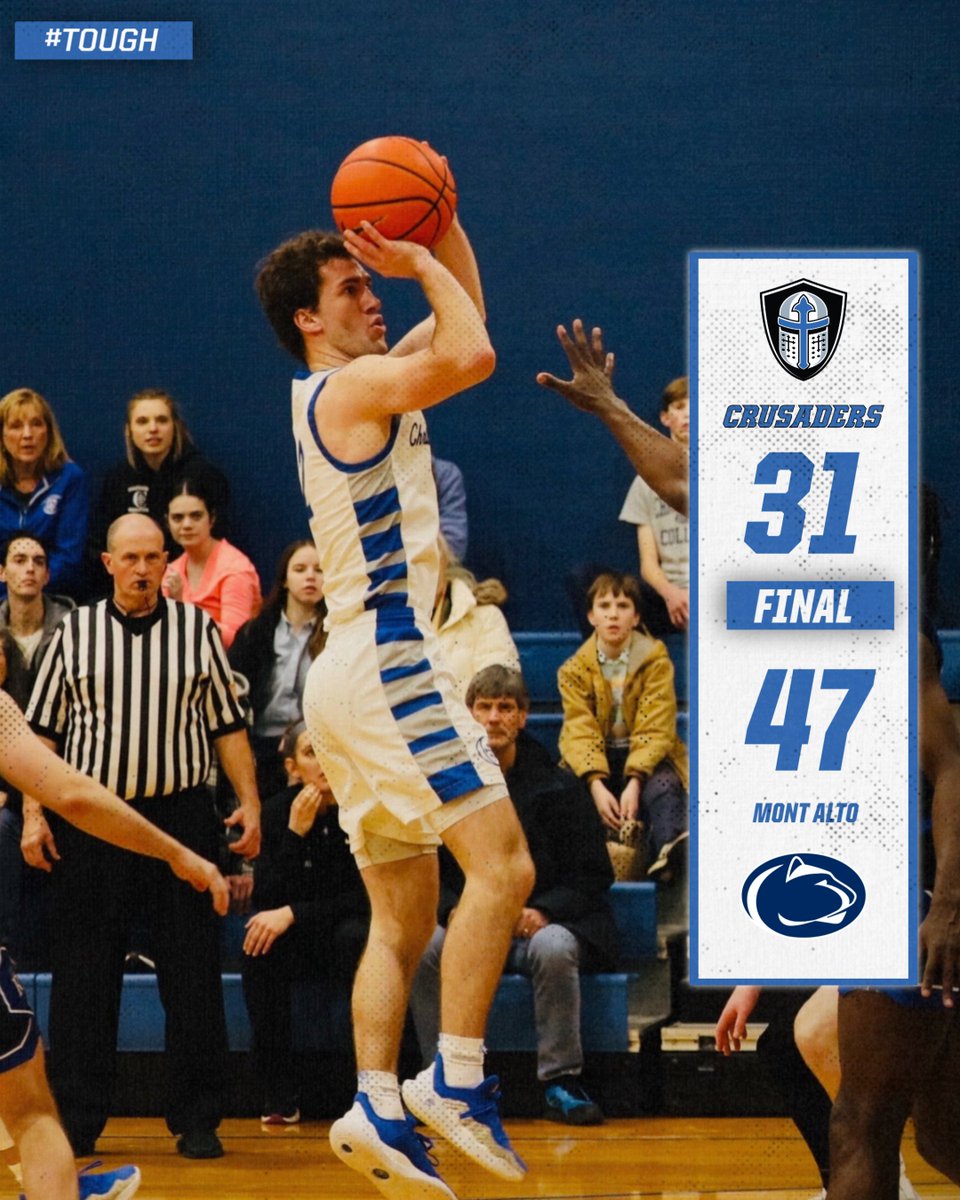FINAL
Tough loss in a defensive battle to open the season.

Next Up: Penn State Dubois | Nov. 8 | 1:00 PM

#TOUGH | #GoCrusaders