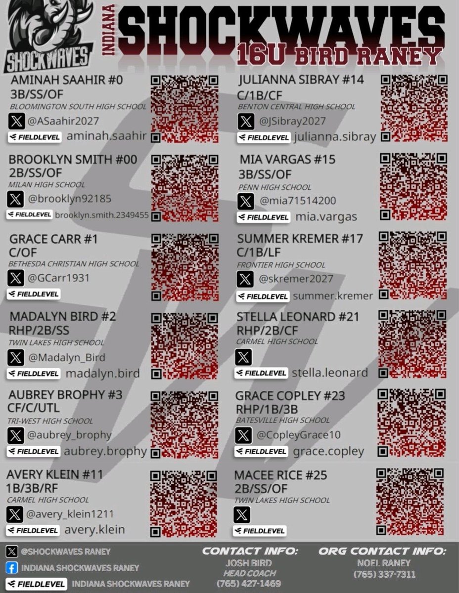 🐘 SHOCKWAVES 16U BIRD/RANEY, takes on <a href="/ConnectSports_/">Connect Sports</a> Scenic City in 11 hours! 💪🏻 
📍 Jack Mattox Park
941 Pine Grove Rd, Ringgold, GA 30736
📅 SATURDAY 11/8
• 9:30 AM vs Firecrackers Smith MI 09 – Field 6
• 12:30 PM vs Fury National 2029–2028 – Field 7
• 5:30 PM vs Turnin2