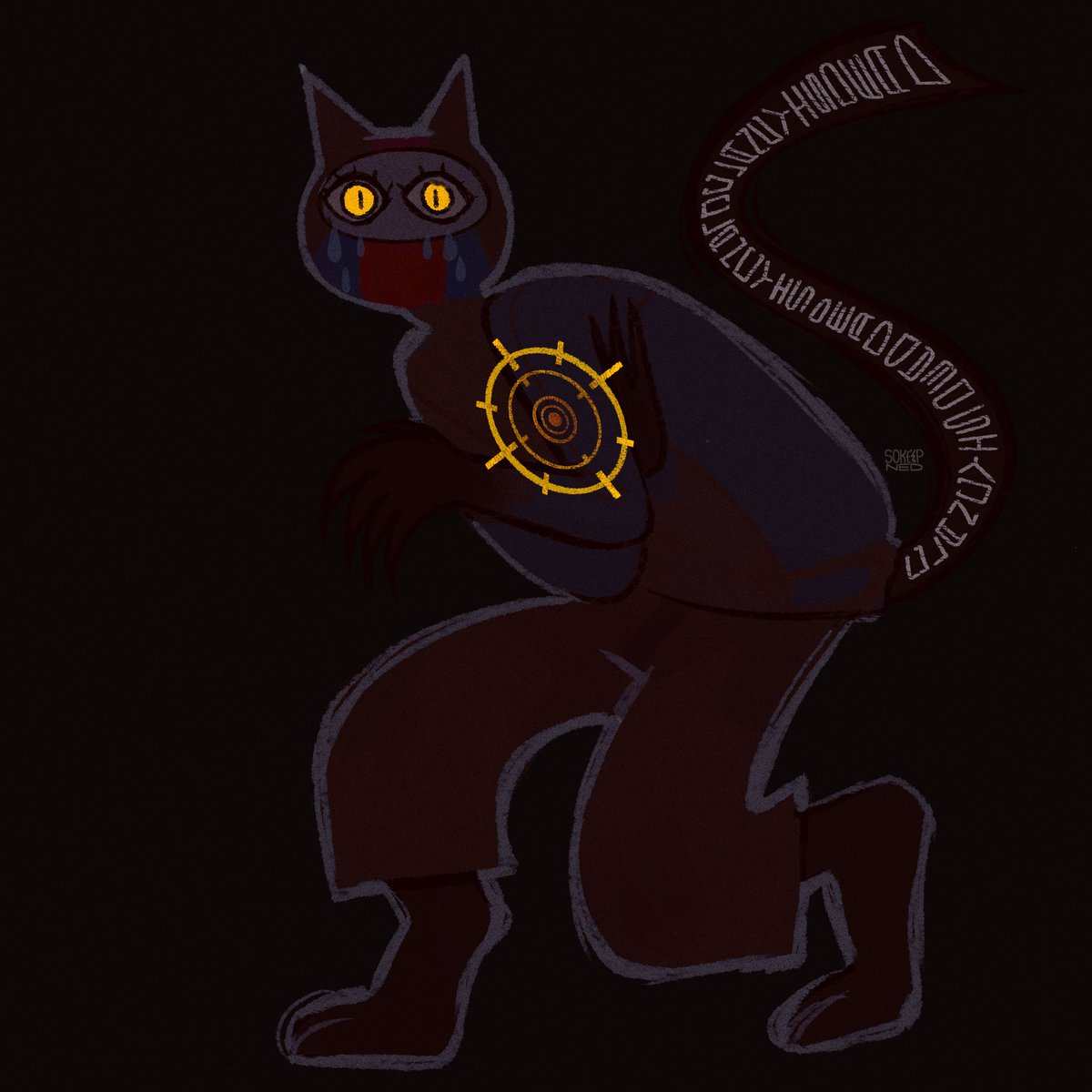 sokeepned's tweet image. #cliqueart
vent with cat.