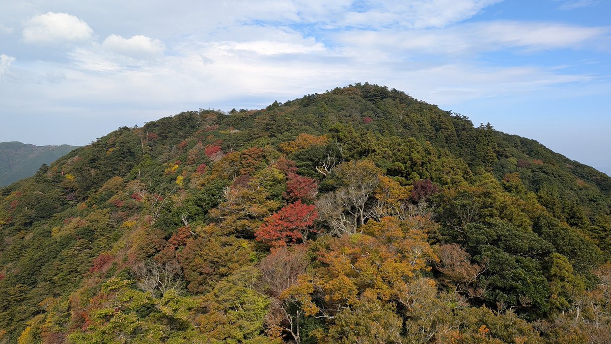 gillax's tweet photo. 宝満山も紅葉してきた https://t.co/R40rt14xOA