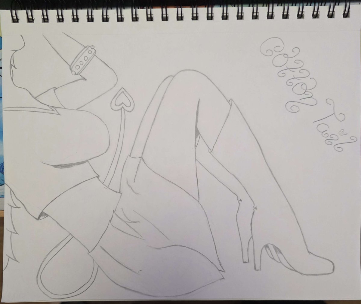 It took me a few hours but i finally managed to drawing a version of CottonTail, and i turned out really good. I present to you, Skool Girl Baddy Cotton! #cottoncreate #fanart  <a href="/CottontailVA/">CottontailVA 🐰💋</a>  💜🩷💙🐰