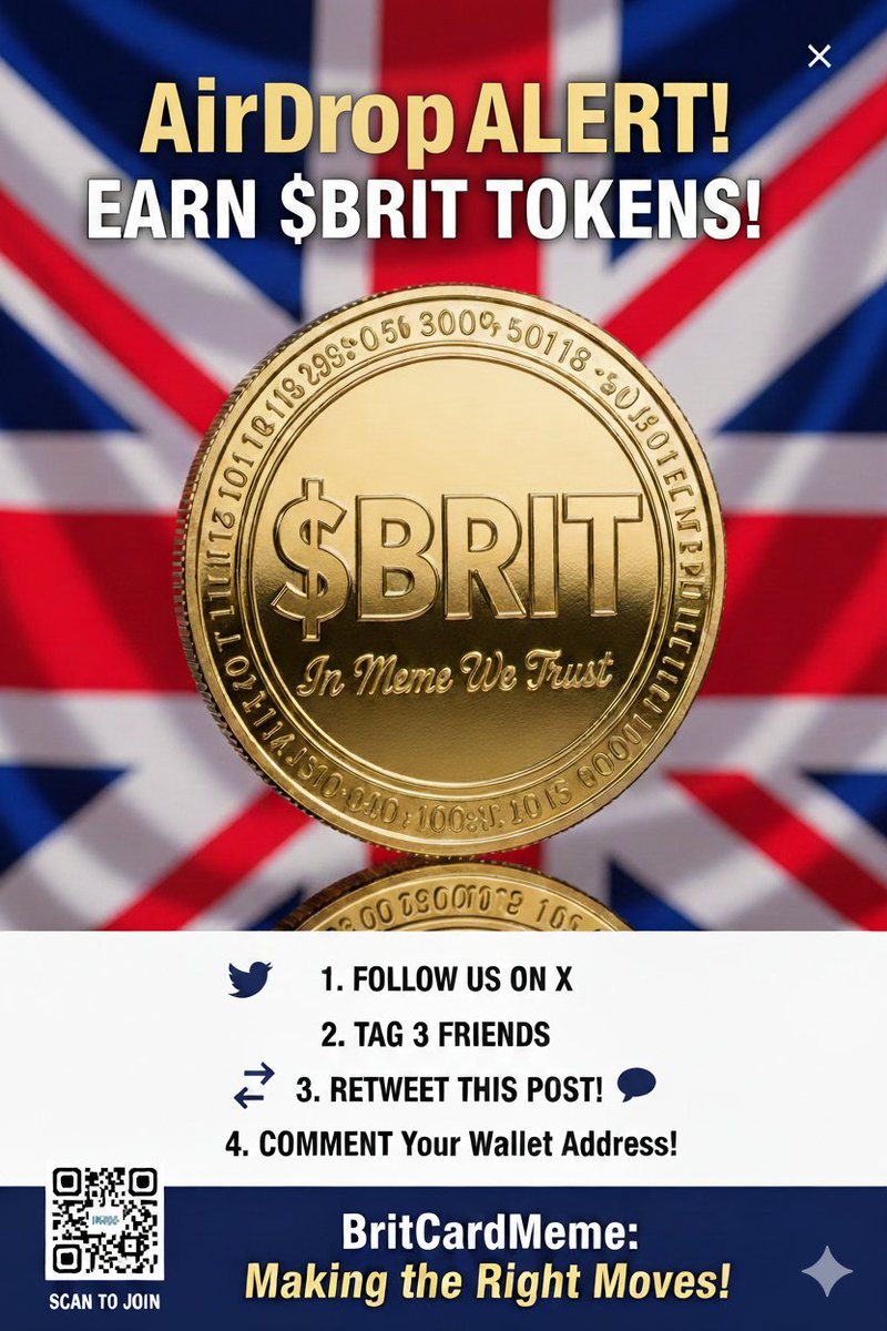 Imagine a world where your crypto rewards arrive effortlessly.

Now stop imagining — it’s happening with $BRIT airdrops.

Curious? #BRIT #memecoin #solanaairdrop #raydiumlaunch #community #memecoins2025

Let me show you how to claim yours.