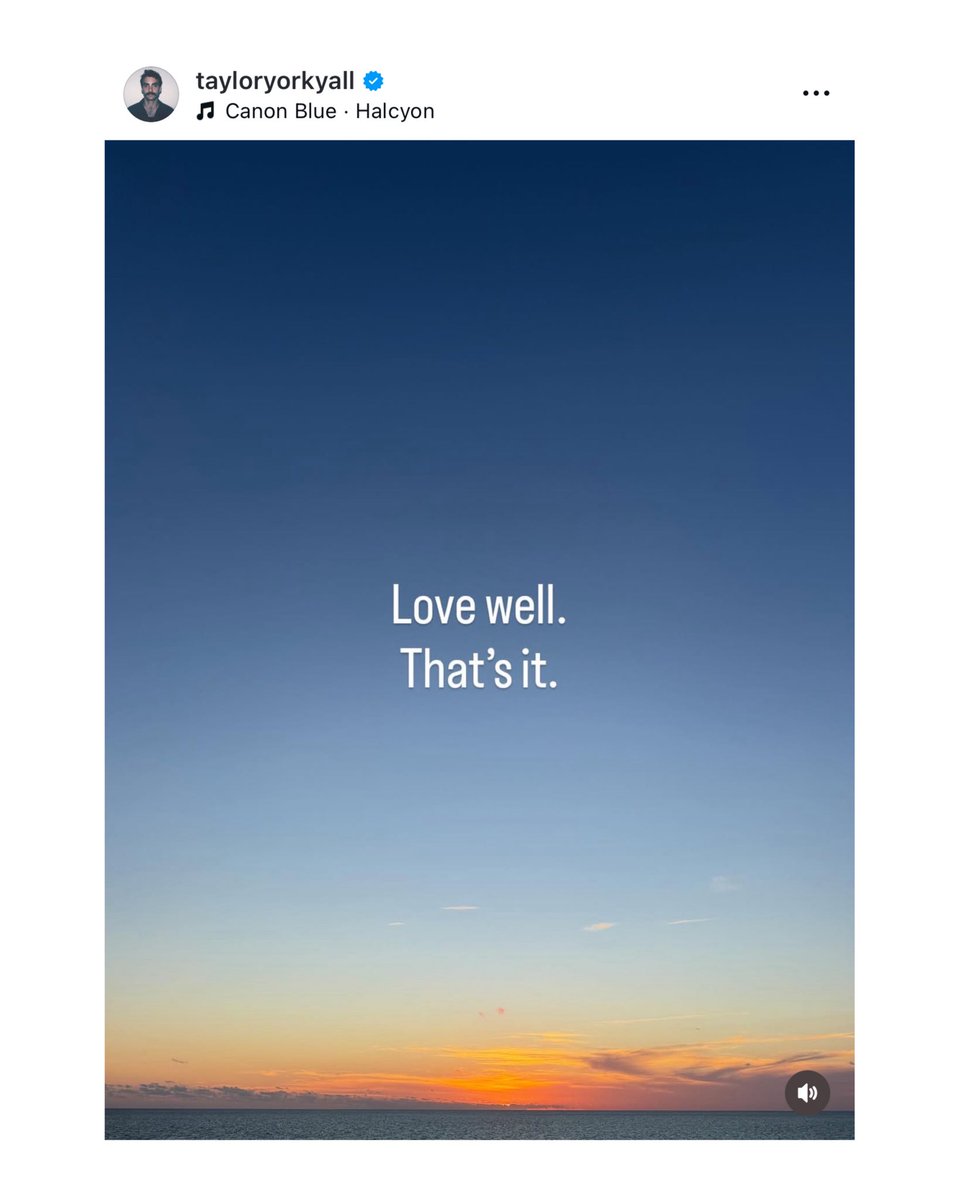 “Ama bien.
Eso es todo.”

— post de Taylor York hace un momento