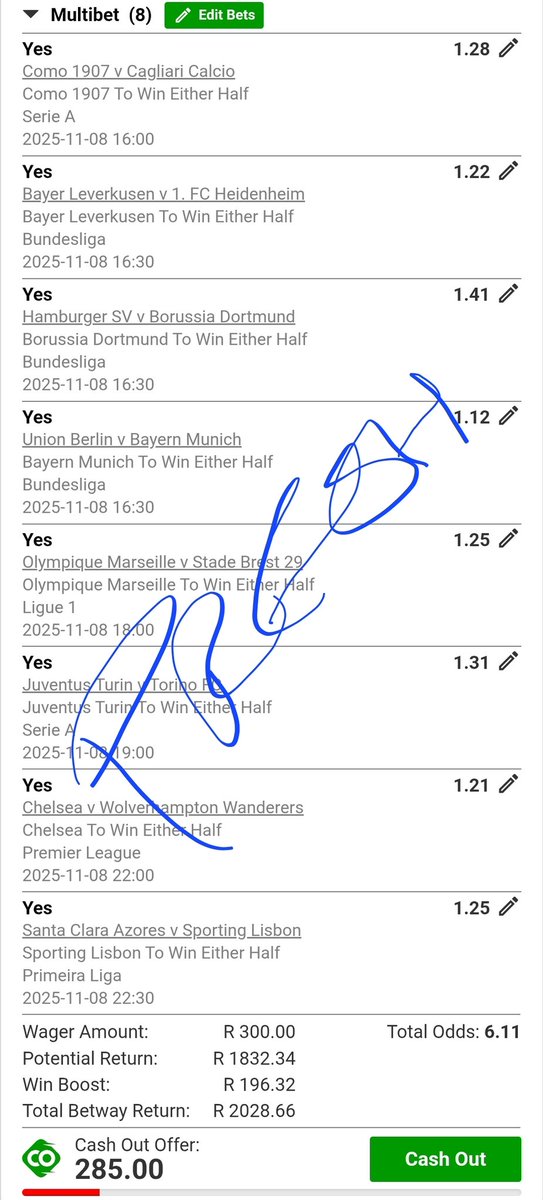 GreenWorldCTM's tweet photo. Win Either half Teams (8)
Booking CodeΒ BW1FDA7F7E https://t.co/KaNrLnCWHm