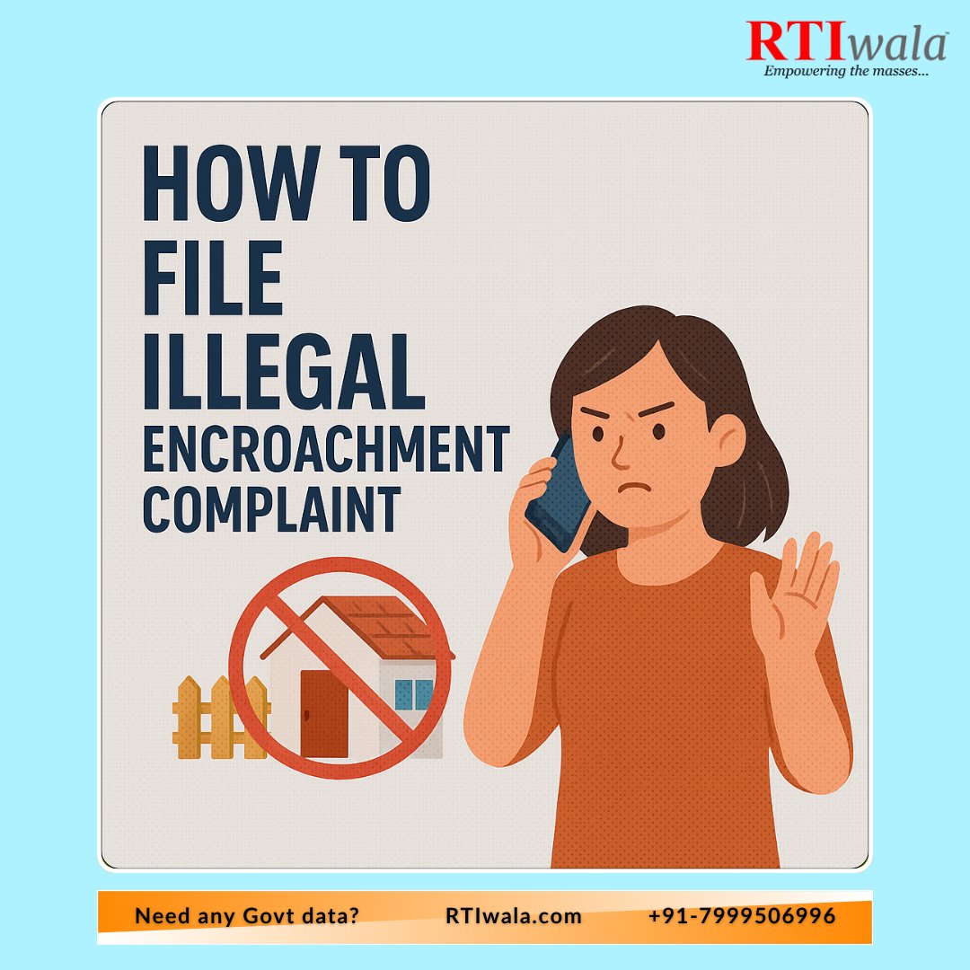 RTIwala's tweet image. 🏠 Is there illegal construction or encroachment near your home?

You can file a formal complaint &amp;amp; even use RTI to track action taken. 👇

🔗 rtiwala.com/content/how-to… now!

#RTIwala #LandRights #Encroachment