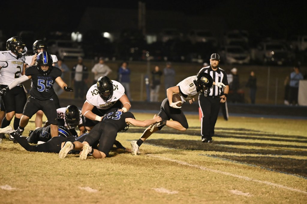 Alvord’s Zane Fuentes and Cutter Hamilton combined for 500 rushing yards and eight TDs to lead the Bulldogs (8-2, 6-0) to their first district title in 11 seasons following a 62-28 road win over Wolfe City in the District 6-2AI final Friday.

STORY — wcmessenger.com/articles/bulld…