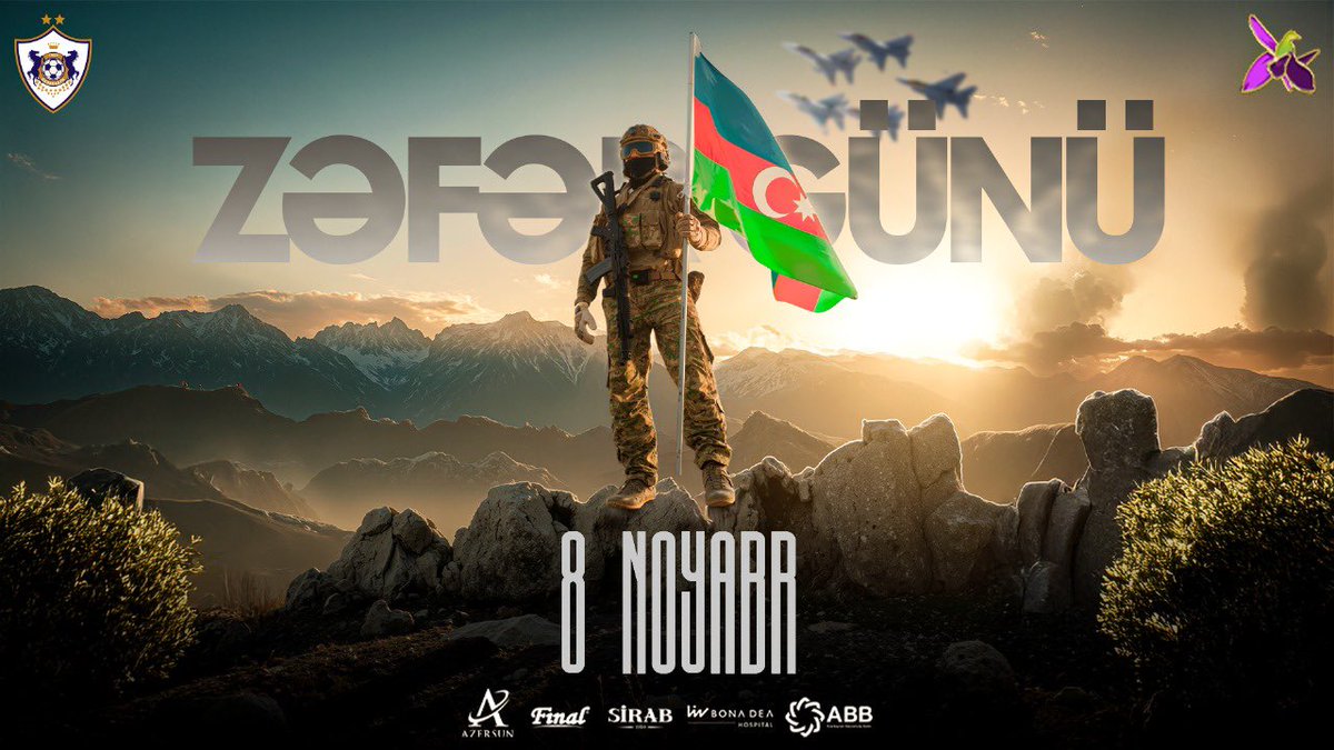 8 Kasım Zafer Günü'müz kutlu olsun, sonsuz olsun can Azerbaycan.🇦🇿💐🇹🇷
#Azerbaycan #ZaferGünü #8Noyabr