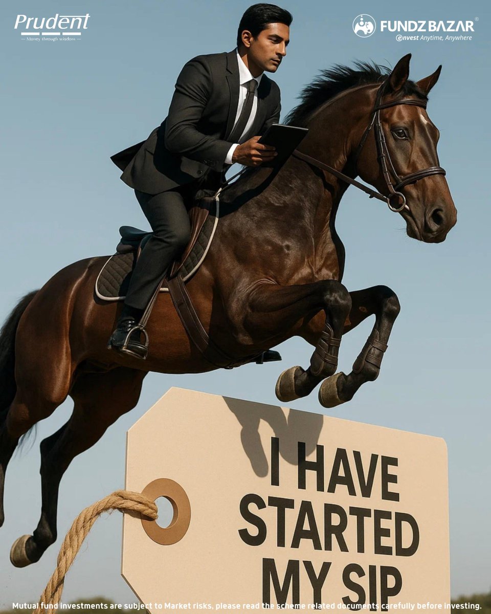 InsightInvesto2's tweet image. 🐎 Start your SIP and leap ahead of time.
Discipline today = Freedom tomorrow.

#FundzBazar #MutualFundSahiHai #SIPRevolution #InvestSmart #WealthBuilding