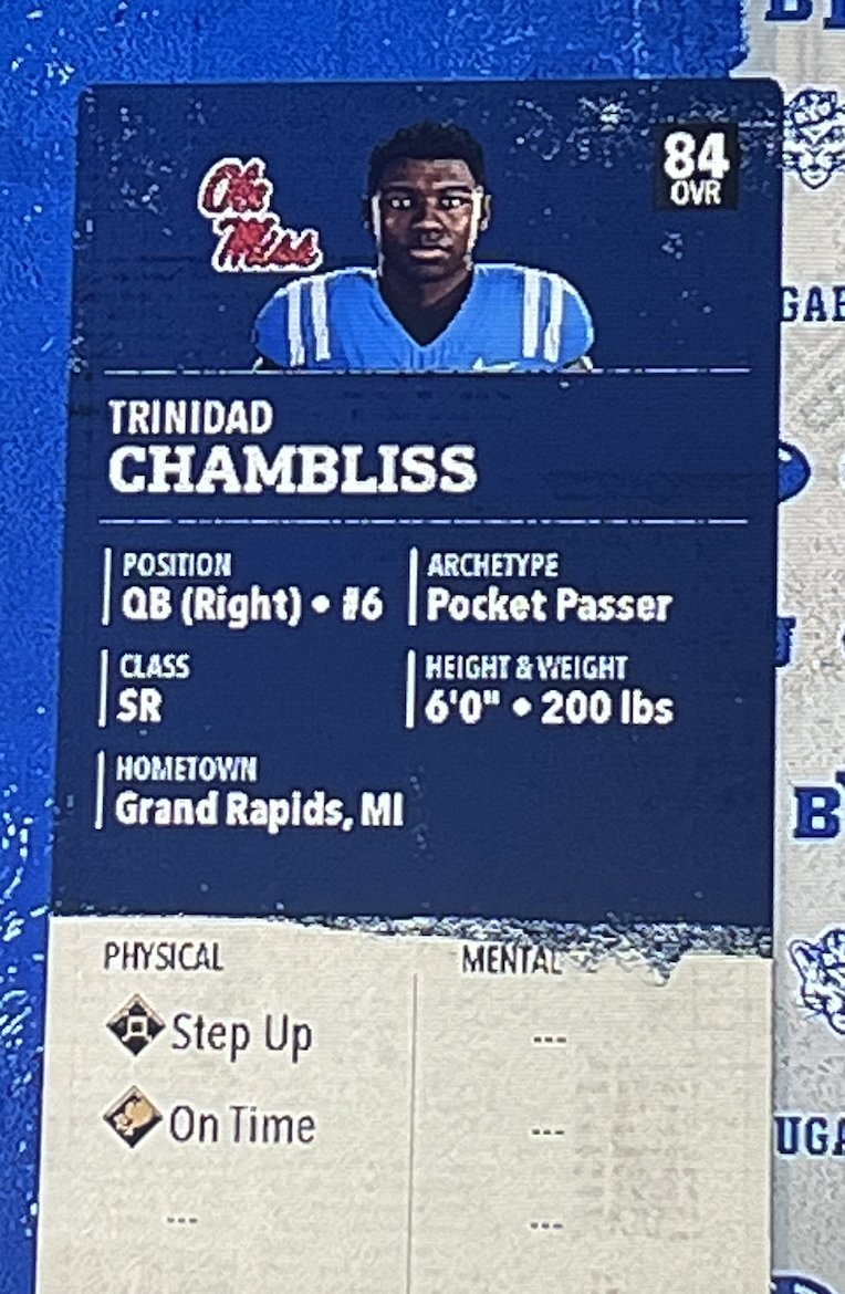 cmcole17's tweet photo. @EASPORTSCollege @OhioStateFB @JSUGamecockFB @Vol_Football @carnelltate_ @CamCook_4 Sam Horn wrong skin tone since launch as well, not really all that close there https://t.co/G2Hiv2gcN8