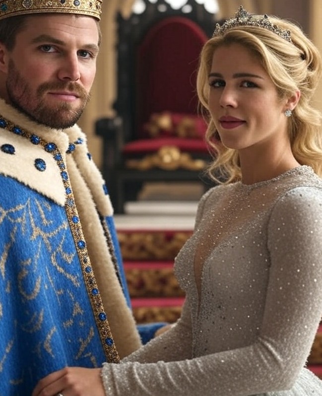 Corina19836's tweet image. olicity as king and queen #stephenamell #emilybettrickards