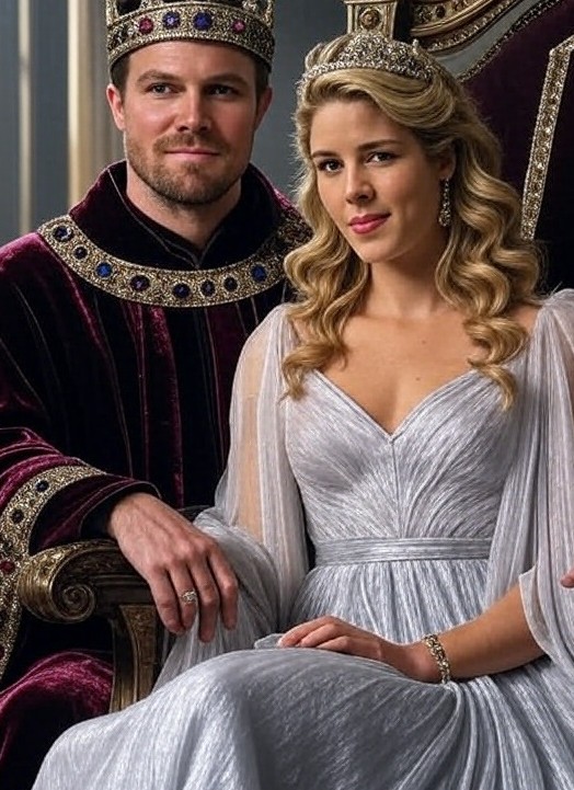 Corina19836's tweet image. olicity as king and queen #stephenamell #emilybettrickards