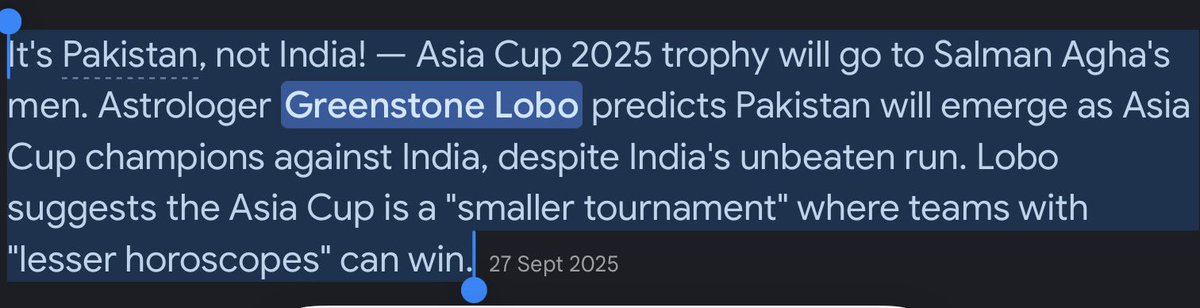 bhatta_agd's tweet image. Big mouthed #GreenstoneLobo fell flat on his face.
Pakistan lost 3 head to head matches with India on the trot.
May be he was trying to tell, Pak would steal the #AsiaCup despite losing all 3 encounters!
