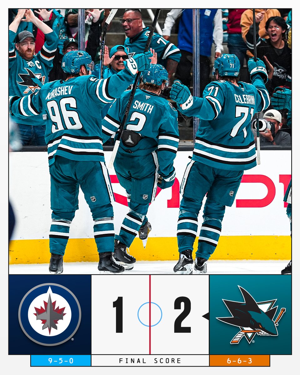 NHL's tweet image. SHARKS WIN! SHARKS WIN! 🦈