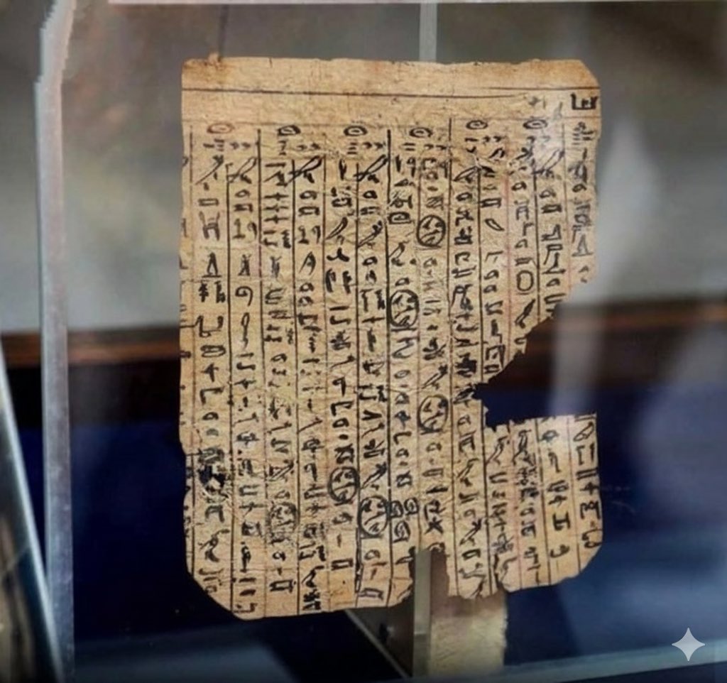 <a href="/archeohistories/">Archaeo - Histories</a> A whisper from the Nile: Ancient Egyptian script in Hieratic on papyrus.

Unlike stone carvings, these fragments were the vulnerable first drafts of history (religious texts, accounts, and science). 

They are crucial keys to understanding Egyptian civilization. #Egyptology