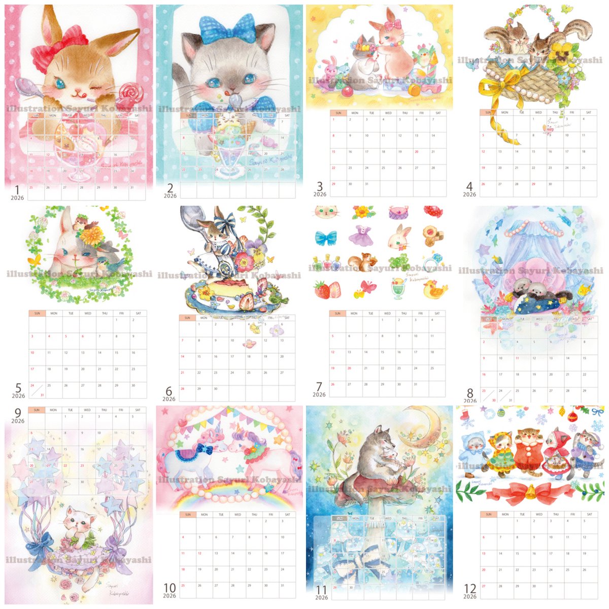 小林さゆりさん個展、2日め✨
アメブロを更新しました！

ameblo.jp/koneko-waltz/

新作2026カレンダーをご紹介しています🎀

こちらは9日20時より「こねこのワルツ」webサイトでご購入頂けます☺️

shop.koneko-waltz.com

どうぞよろしくお願いいたします🍀

#小林さゆり個展
#2026カレンダー