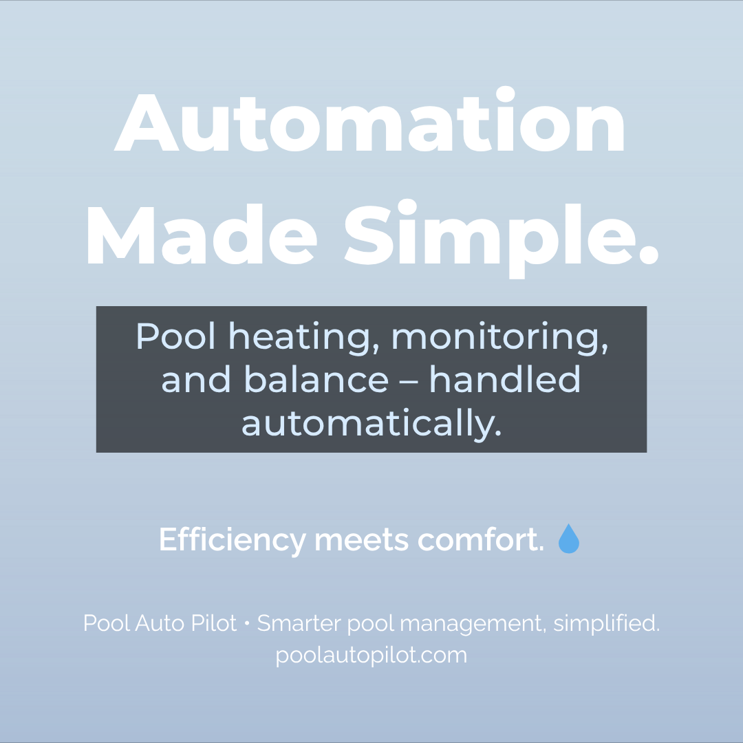 PoolAutoPilot's tweet image. Managing multiple pools has never been easier.

With Pool Auto Pilot, pool heating, monitoring, and balancing are all done automatically - no manual work needed.

Efficiency meets comfort 💧
poolautopilot.com