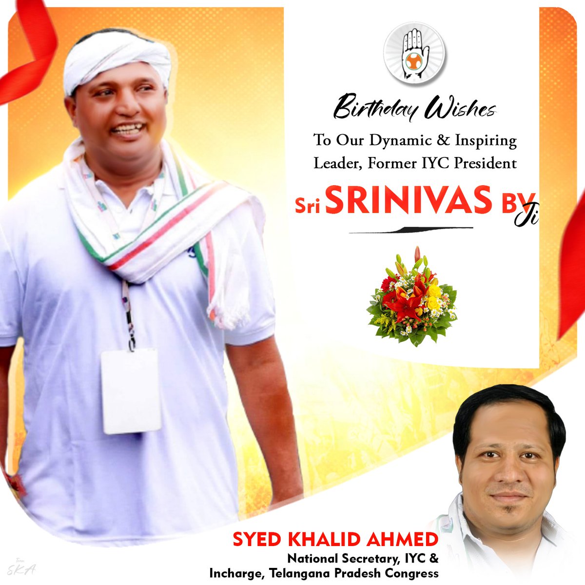 syedkhalid4488's tweet photo. Happiest birthday to former IYC President brother Srinivas BV ji, a leader who saved countless lives during COVID and fought on the streets when the nation needed help the most.

Wishing you good health and the very best for your future endeavours.
Happiest Birthday Anna 💐🎂🥳 https://t.co/U11uEtvgyj