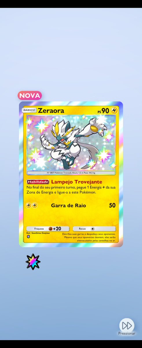 Eu tirei, eu tirei um fucking zeraora shiny pqp 

Só falta um zoroark shiny