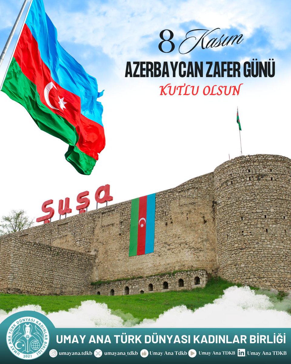 Yüzyıllardır Azerbaycan’ın kalbi olan Karabağ, savaşın, özgürlüğün ve direnişin simgesidir.
Bu zafer, cesaretin, birliğin ve kardeşliğin destanıdır.
Şehitlerimizin ruhları şad olsun..
Zaferimiz kutlu olsun! Karabağ Azerbaycan’dır!