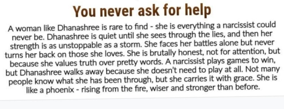 DhanashreeRani's tweet photo. #brutallyhonest #Honesty #hatelies https://t.co/611dbigdRF