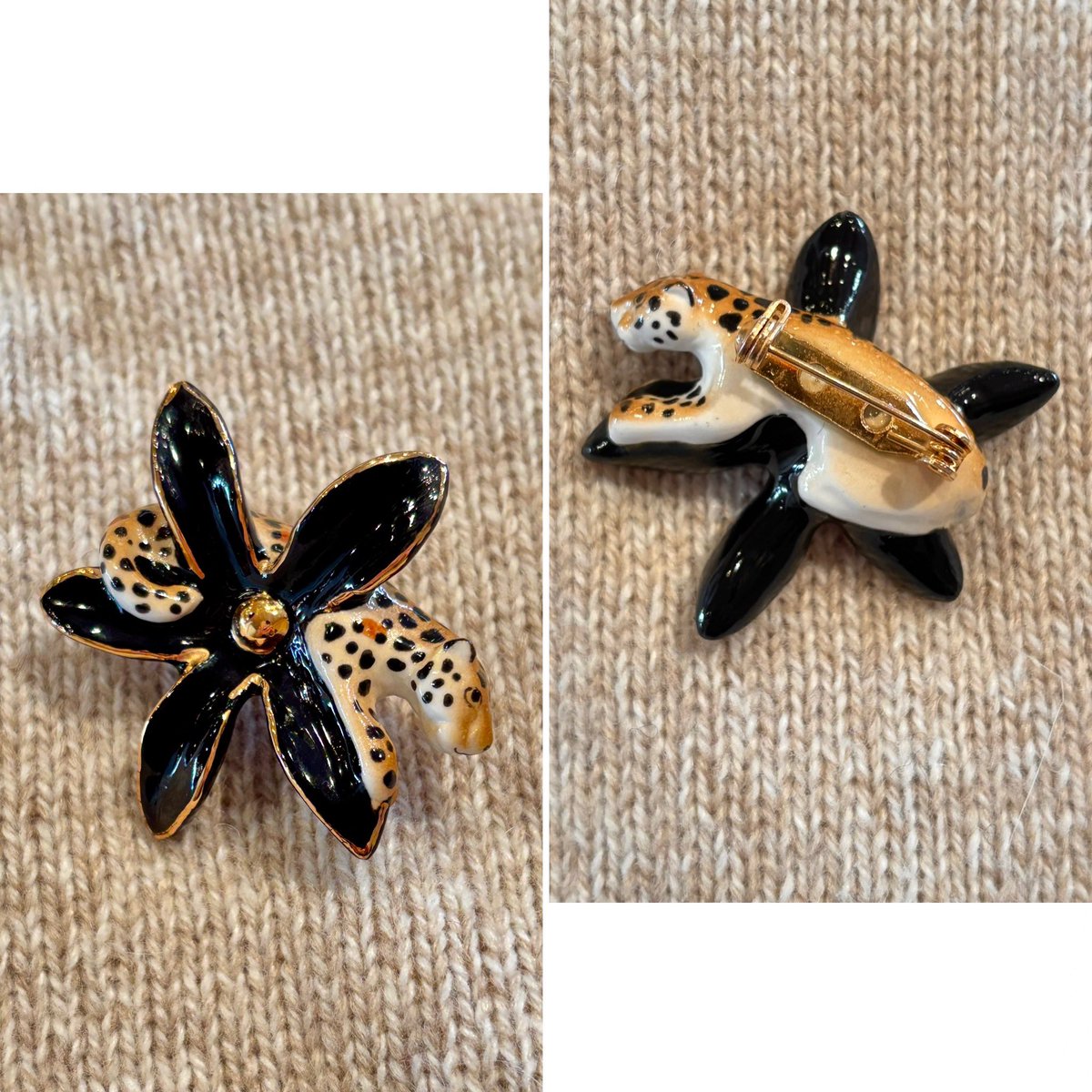 MANOAinter's tweet image. New Arrival🐆nach

黒花にちょこんと乗った豹が可愛すぎる🖤艶々で立体感も美しい陶器のブローチ。ボリューム感の出てくる秋冬服の衿元に、美しい彩りを添えてくれます✨小ぶりで重くないので、ニットに付けても👌
¥7700
#nachbijoux #brooch #2025aw #manoainternational #selectshop #matsuyama