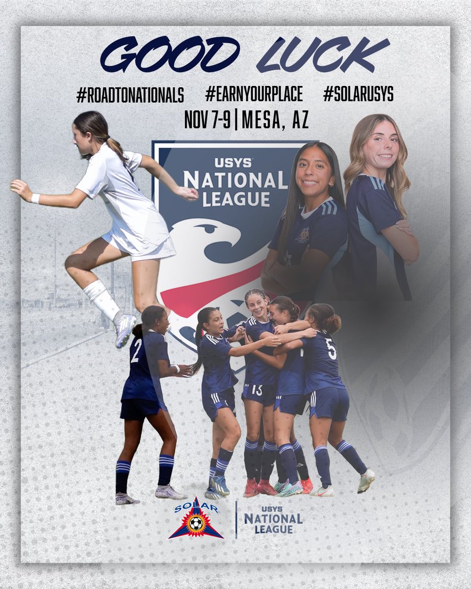 SolarSoccerClub's tweet photo. Our #SolarUSYS girls teams are on the road to qualify for @USYouthSoccer National Championship in the @NationalLeague Winter Event in Mesa, AZ.  👏👏 Ready to show up! https://t.co/IvqwRUvfRf