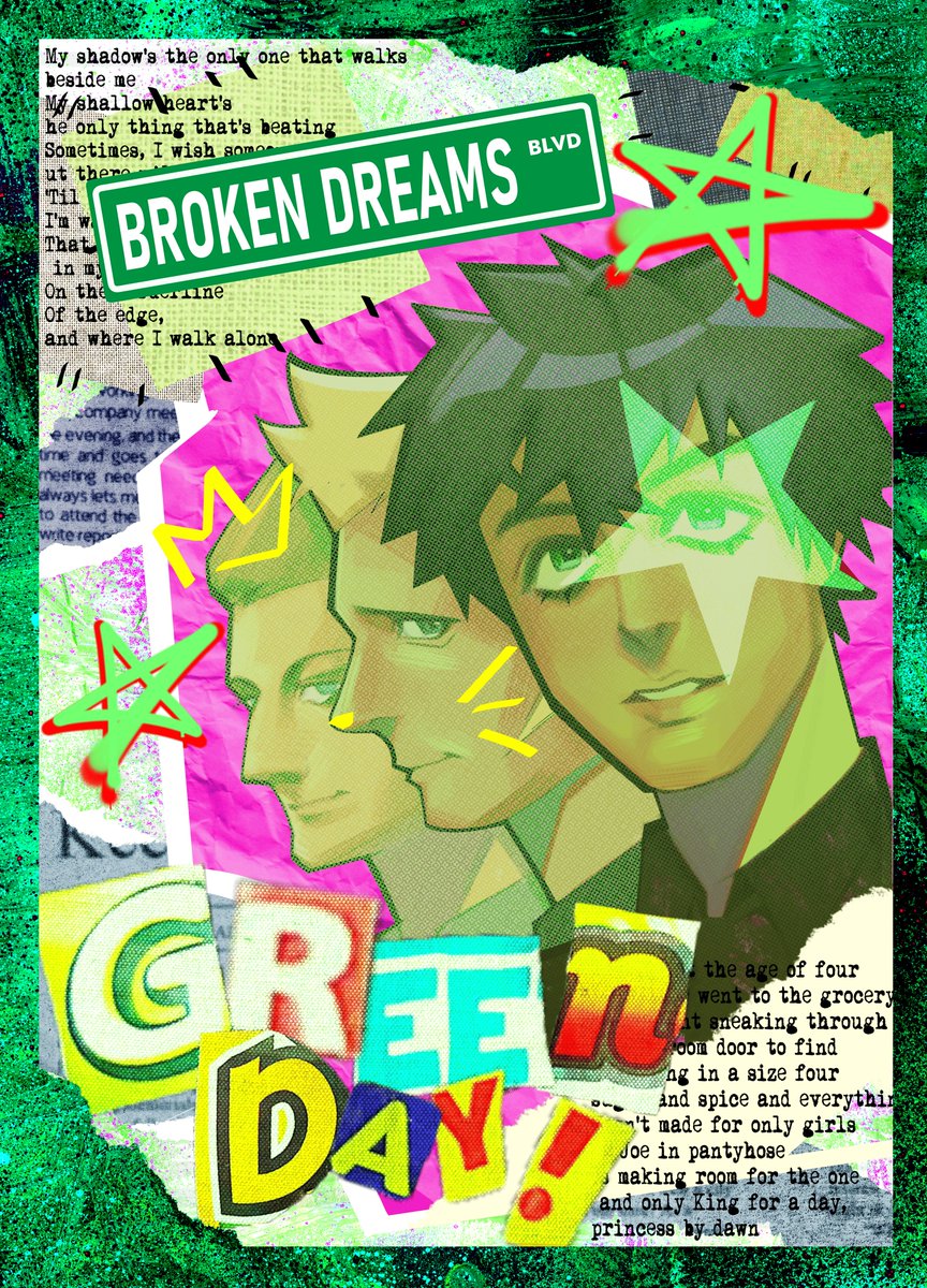 this day is green
using trashes to create the font!