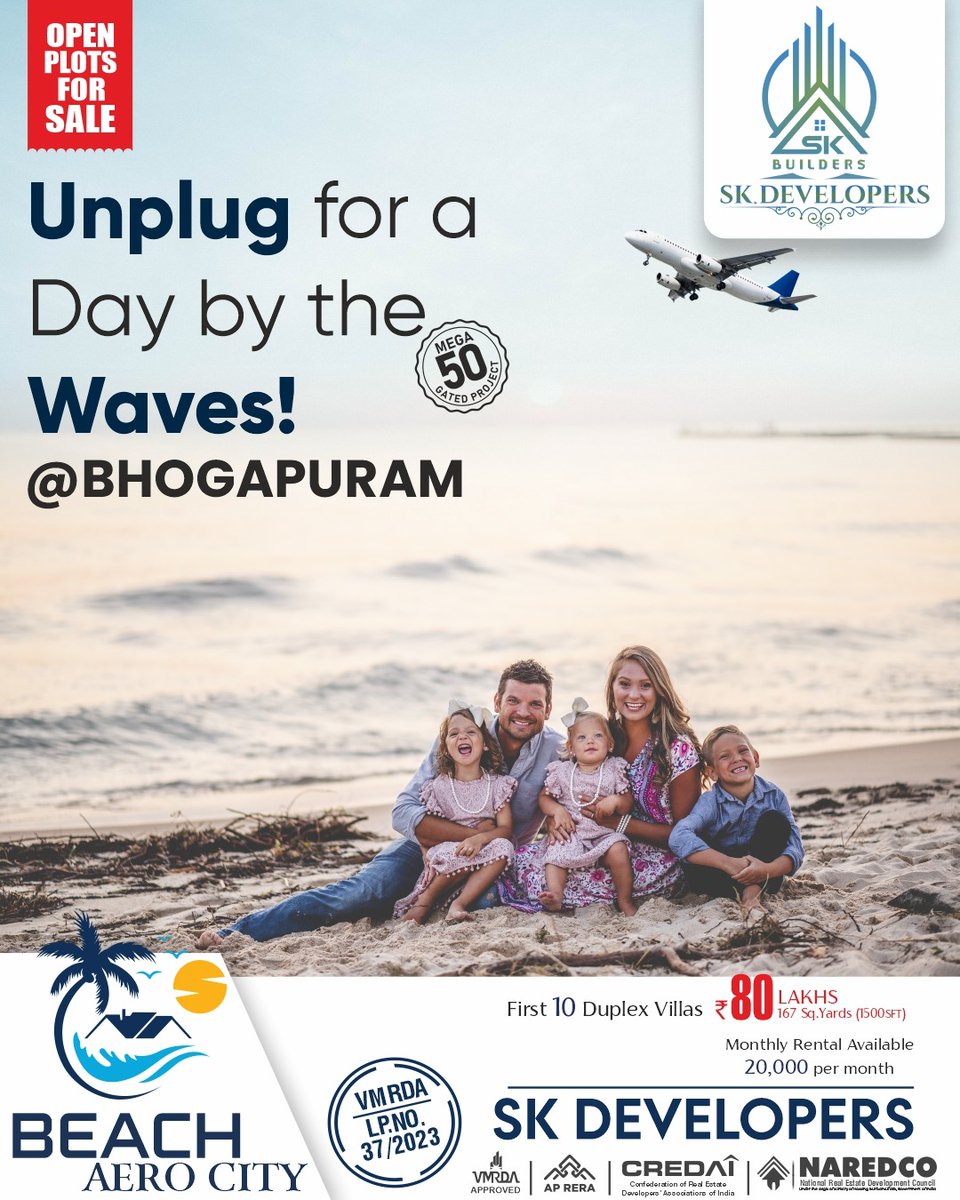InfoS58014's tweet photo. 🌊 Own a Piece of Paradise at Beach Aero City, Bhogapuram!
@SKDevelopers presents VMRDA &amp; AP RERA Approved Open Plots &amp; Duplex Villas near the upcoming airport.
🏠 Get a 167 Sq.Yds / 1500 SFT Villa for just ₹80 Lakhs
💰 Monthly Rent: ₹20,000 | High ROI &amp; Capital Growth https://t.co/XgBQXs7qeH