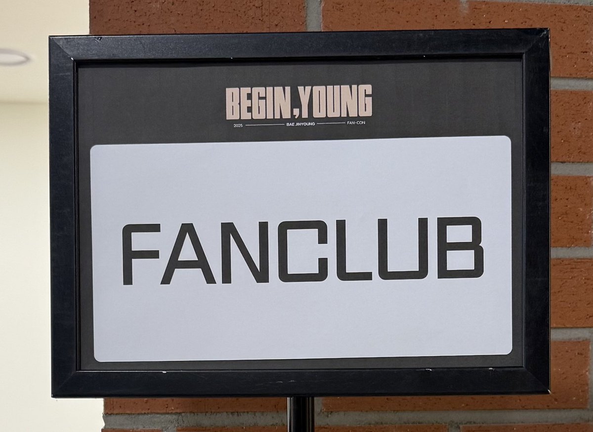 [📢] 2025 BAE JINYOUNG 
FAN CONCERT < BEGIN, YOUNG >
팬클럽 부스 운영 안내 🧸

운영 시간과 장소 확인 후
팬클럽 부스에 방문해 주세요!

📍팬클럽 부스 위치
티켓링크 1975 씨어터 2층 

⏰ 팬클럽 부스 운영시간
4PM ~ 5:30PM

#배진영 #BAEJINYOUNG
#BEGIN_YOUNG