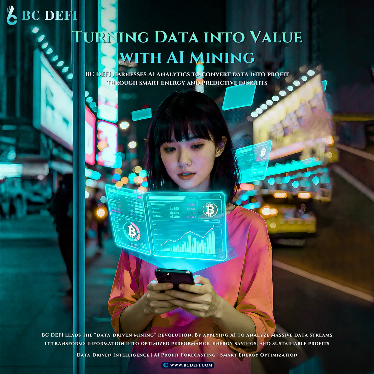 bcdefi2019's tweet image. BC DEFI: Turning Data into Value Through AI Mining
BC DEFI leverages AI and analytics to convert data into profit — optimizing energy, forecasting returns, and driving smarter, more efficient mining.
Start mining intelligently! 
🌐 bcdefi.com
#BCDEFI #DataMining…