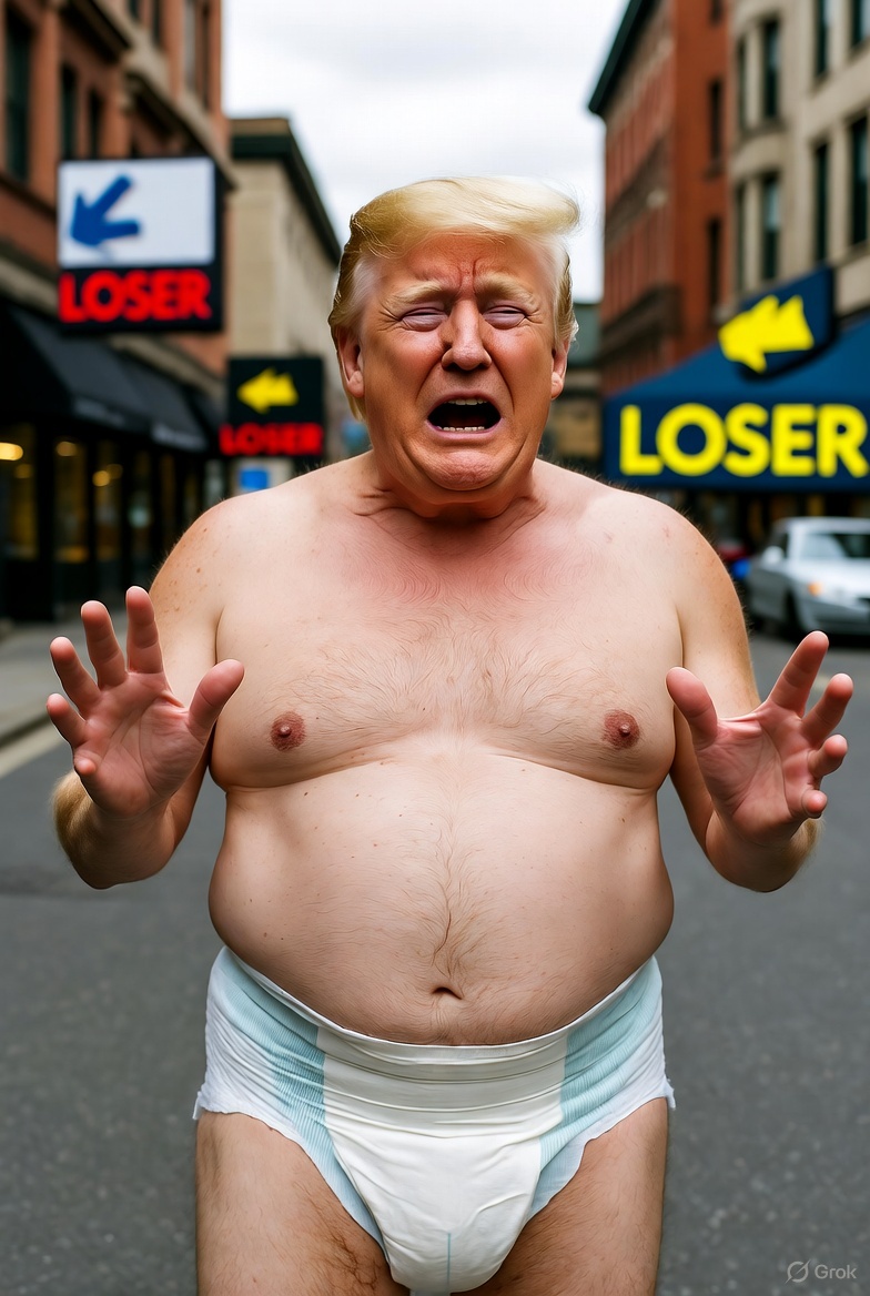 jim_caron_art's tweet photo. @QMegaTrump What? That trump shits his diaper? WE all know that already. #Trump #diaper #shitboy https://t.co/BfGkSmmpA1