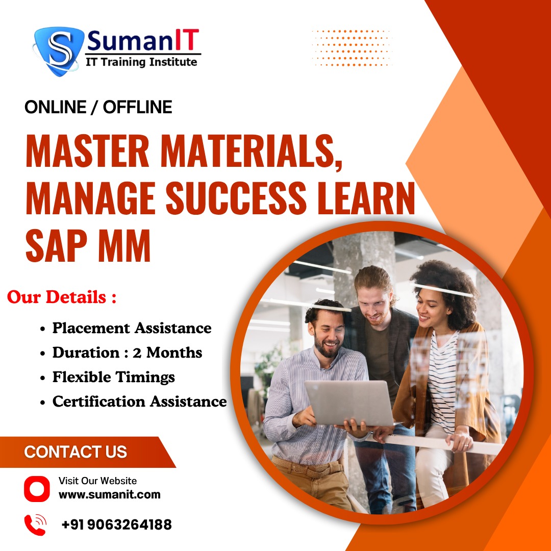 sumanitservice's tweet image. Suman IT is the best IT training institute in Hyderabad, specializing in SAP MM (Material Management). With 17+ years of experience, expert trainers.#SumanIT #SAPMMTraining #BestITInstitute #SAPTrainingHyderabad #SAPMM #ITTraining #CareerInSAP