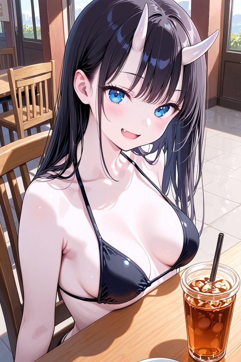 AokazeAIart's tweet photo. しかしサキュバスの怒りは長続きしなかった！
いきなりControlNetを使いこなすのは難しすぎたのだ。
「いつかリベンジしたいね～」 https://t.co/toHJ3NScLL