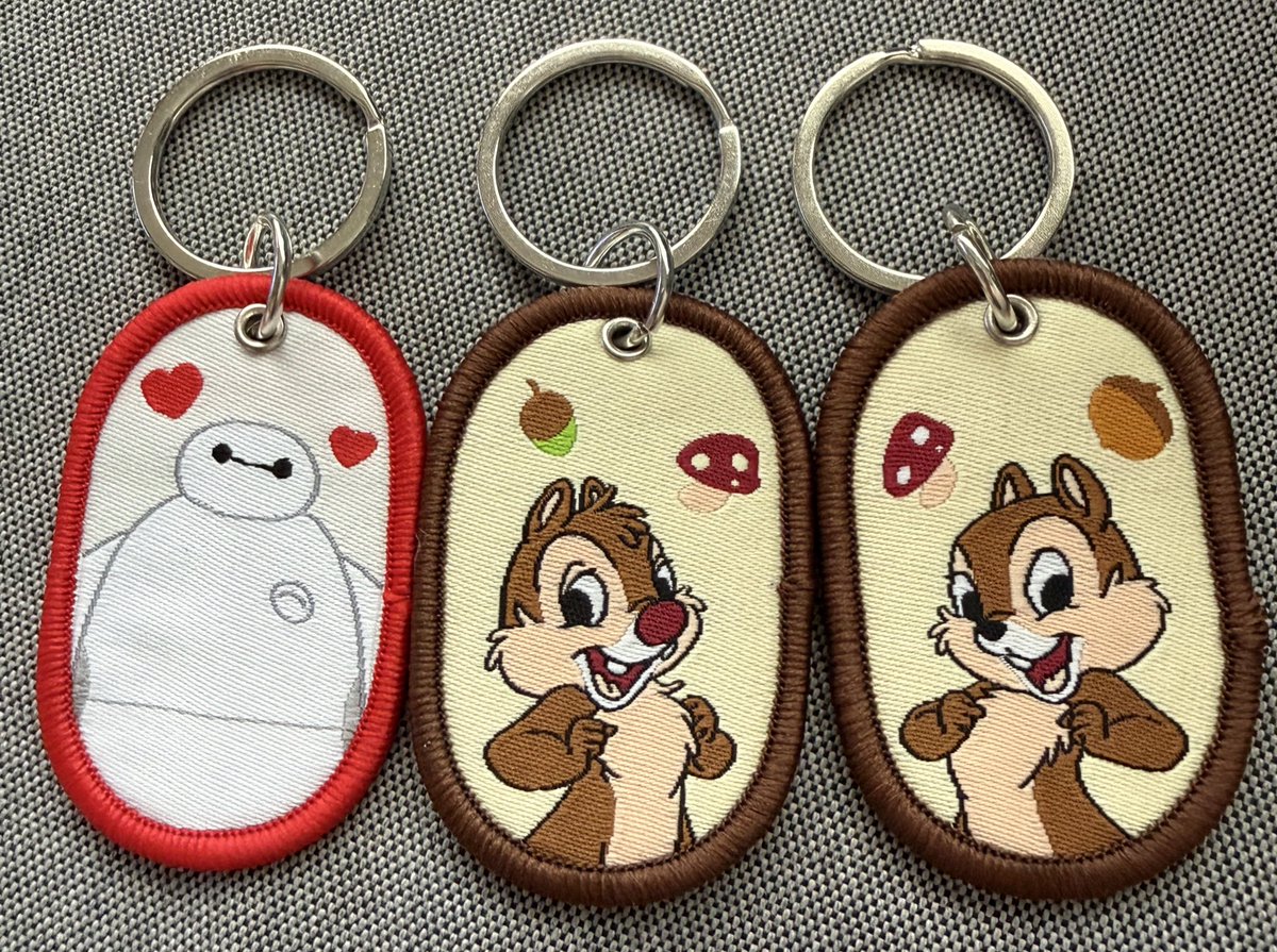 nnnoteee's tweet photo. セリア ディズニータグキーホルダー交換

譲 ベイマックス、チップ＆デール
求 レディ＞ジュディ、ミッキー

郵送交換同日発送希望
交換可能な方リプお待ちしております🌟

 #ディズニータグキーホルダー交換
 #タグキーホルダー交換 https://t.co/HweJJ5sqOf