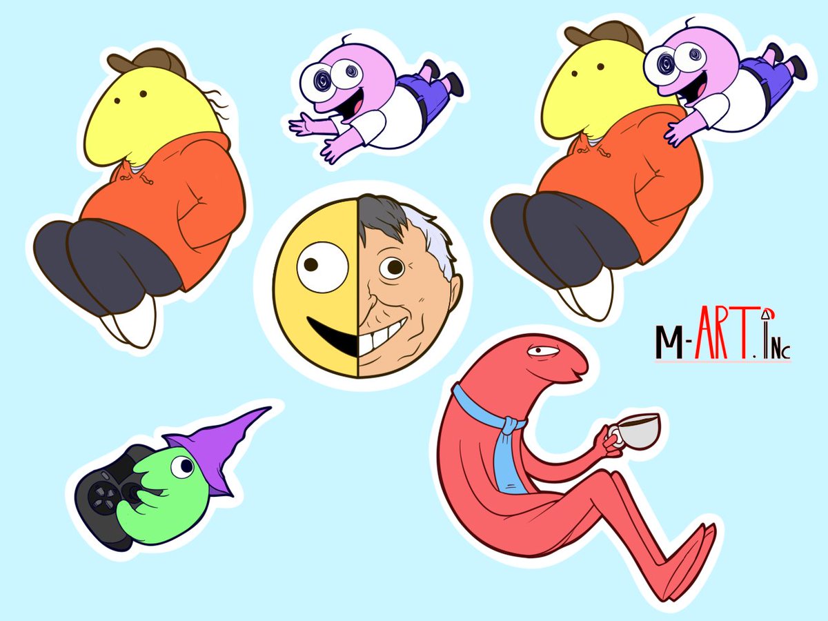 MerBleue666's tweet photo. Smiling friends (future) stickers collection!

#smilingfriends #adultswim #charliedompler #pimpimpling #allanred #glep #mrboss https://t.co/wlL8Qw3GLO