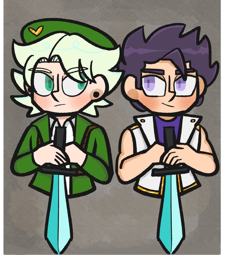 _Alexburgo's tweet image. Unos divorciados como yo 
#wigetta 
Es un dibujo rápido, no juzgar (?)